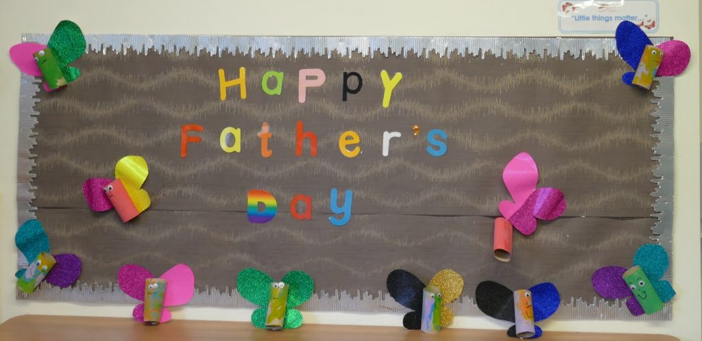 Father's day display in the nursery