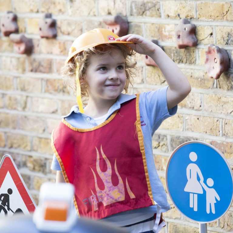 girl dressed as a firefighter