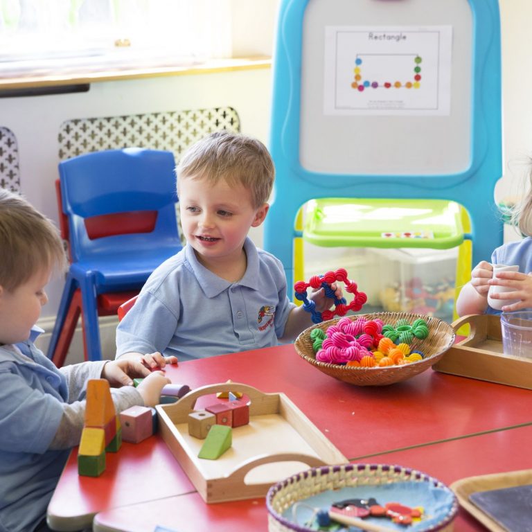 children playing with sensory toys